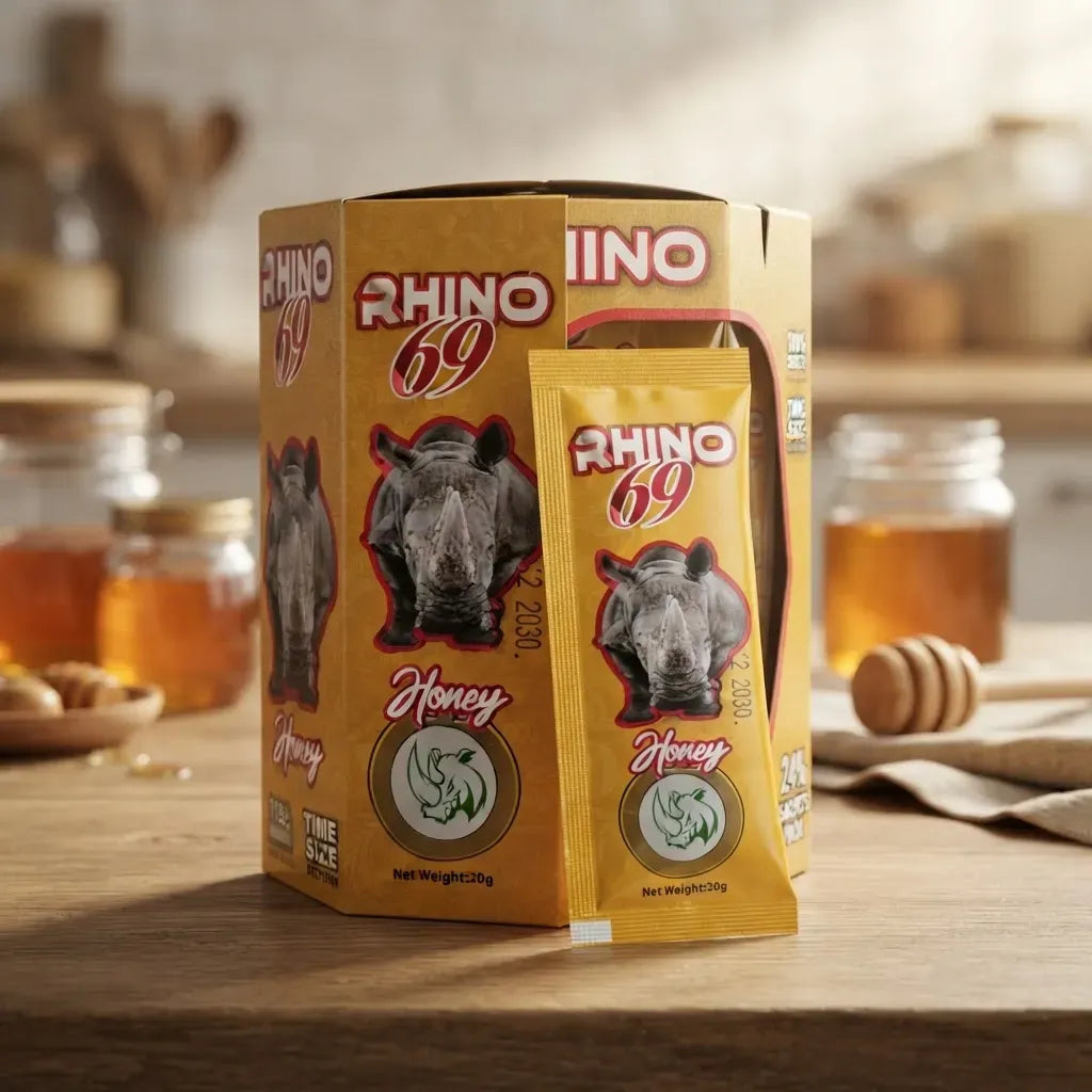 MIEL RHINO 69 CON 24 SOBRES DE DE 20G NATURAL ORIGINAL
