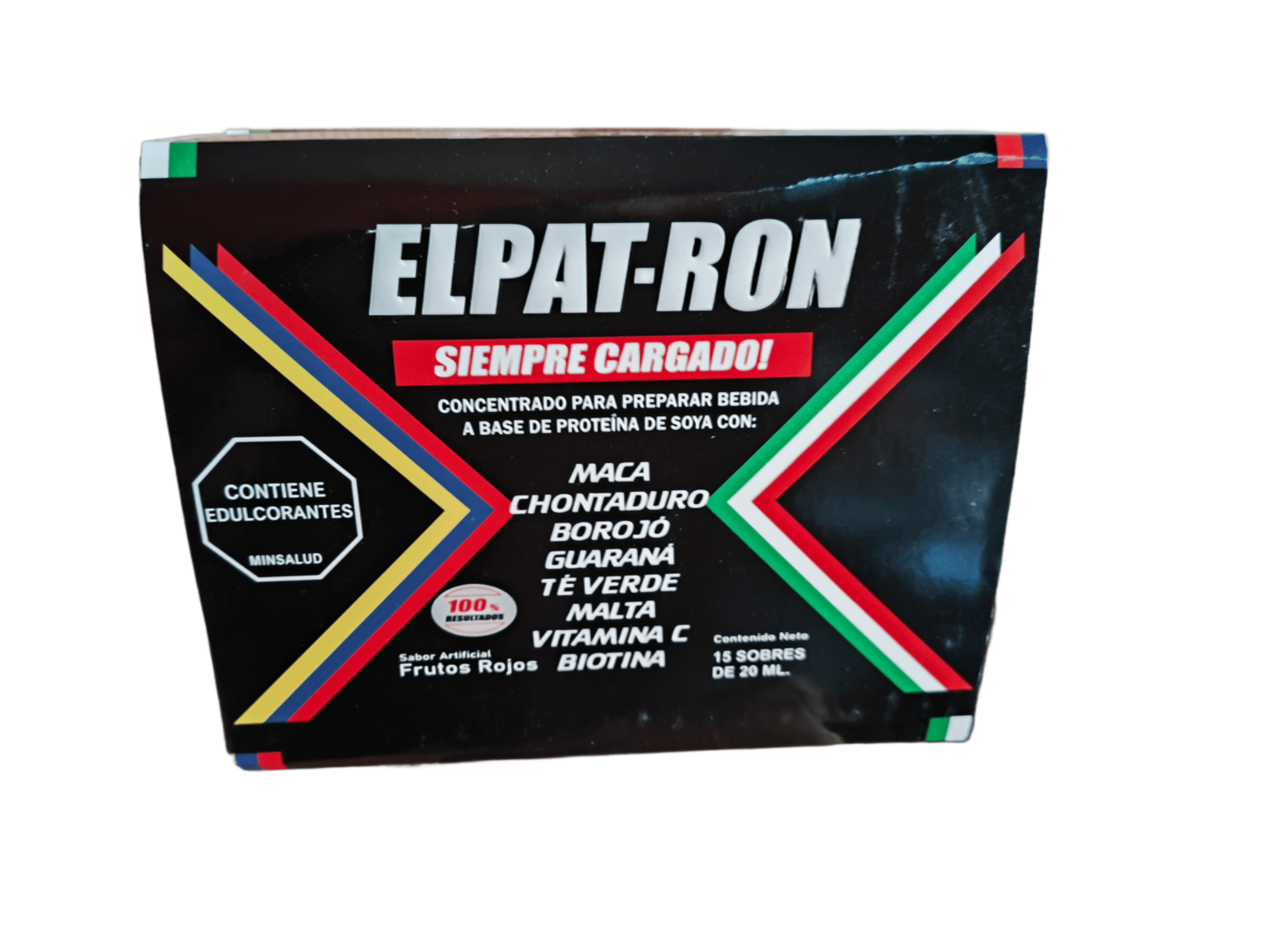 BEBIDA COLOMBIANA EL PATRON CAJA CON 15 SOBRES DE 20MLPARA HOMBRE Y MUJER