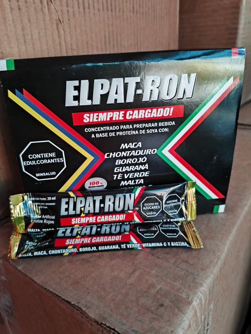 BEBIDA COLOMBIANA EL PATRON CAJA CON 15 SOBRES DE 20MLPARA HOMBRE Y MUJER