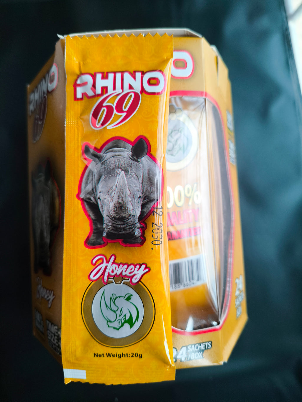 MIEL RHINO 69 CON 24 SOBRES DE DE 20G NATURAL ORIGINAL