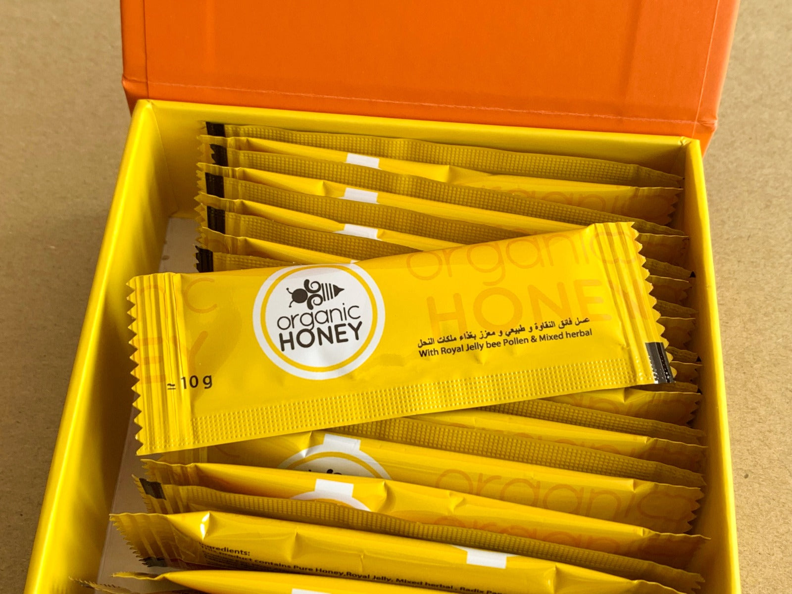 MIEL ORGNIC HONEY DE 24 SOBRES DE 10G TURCA